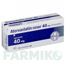 АТОРВАСТАТИН (ATORVASTATIN) 40 мг таблетки 50 шт - Аторвастатин HEXAL