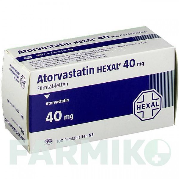 АТОРВАСТАТИН (ATORVASTATIN) 40 мг таблетки 100 шт - Аторвастатин HEXAL
