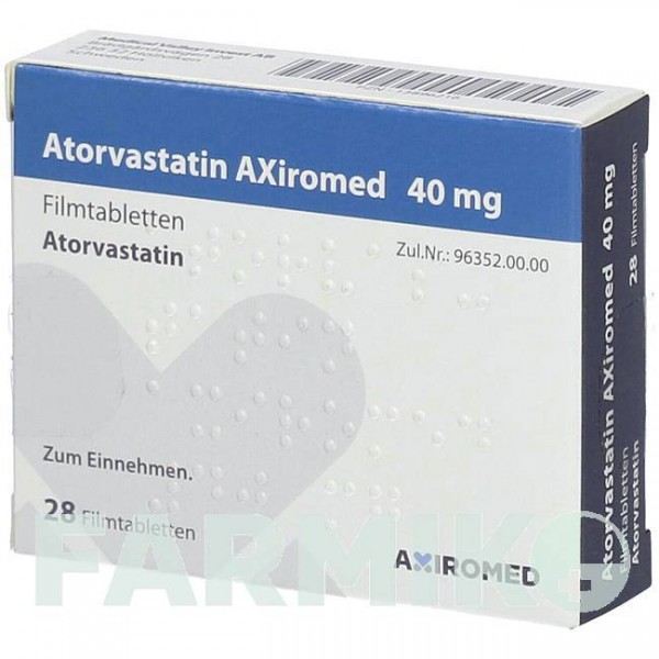АТОРВАСТАТИН (ATORVASTATIN) 40 мг таблетки 28 шт - Аторвастатин MEDICAL VALLEY INVEST