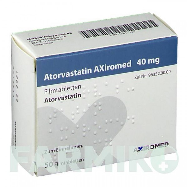 АТОРВАСТАТИН (ATORVASTATIN) 40 мг таблетки 98 шт - Аторвастатин MEDICAL VALLEY INVEST