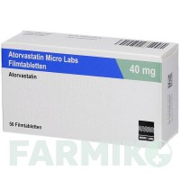 АТОРВАСТАТИН (ATORVASTATIN) 40 мг таблетки 50 шт - Аторвастатин MICRO LABS