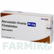 АТОРВАСТАТИН (ATORVASTATIN) 40 мг таблетки 30 шт - Аторвастатин VIVANTA GENERICS