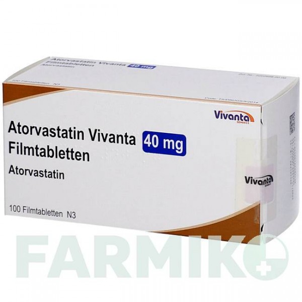 АТОРВАСТАТИН (ATORVASTATIN) 40 мг таблетки 100 шт - Аторвастатин VIVANTA GENERICS