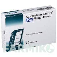 АТОРВАСТАТИН (ATORVASTATIN) 40 мг таблетки 30 шт - Аторвастатин ZENTIVA