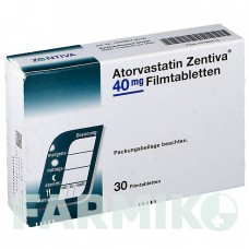 АТОРВАСТАТИН (ATORVASTATIN) 40 мг таблетки 30 шт - Аторвастатин ZENTIVA