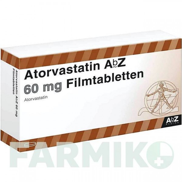 АТОРВАСТАТИН (ATORVASTATIN) 60 мг таблетки 100 шт - Аторвастатин ABZ PHARMA