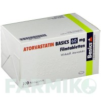 АТОРВАСТАТИН (ATORVASTATIN) 60 мг таблетки 50 шт - Аторвастатин BASICS