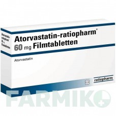 АТОРВАСТАТИН (ATORVASTATIN) 60 мг таблетки 50 шт - Аторвастатин RATIOPHARM
