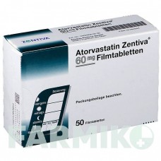 АТОРВАСТАТИН (ATORVASTATIN) 60 мг таблетки 50 шт - Аторвастатин ZENTIVA