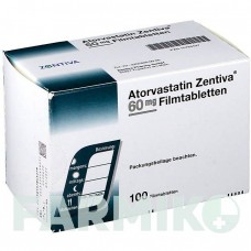 АТОРВАСТАТИН (ATORVASTATIN) 60 мг таблетки 100 шт - Аторвастатин ZENTIVA