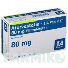 АТОРВАСТАТИН (ATORVASTATIN) 80 мг таблетки 50 шт - Аторвастатин 1 A PHARMA