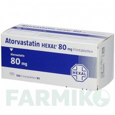 АТОРВАСТАТИН (ATORVASTATIN) 80 мг таблетки 30 шт - Аторвастатин HEXAL