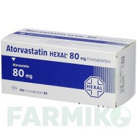 АТОРВАСТАТИН (ATORVASTATIN) 80 мг таблетки 100 шт - Аторвастатин HEXAL