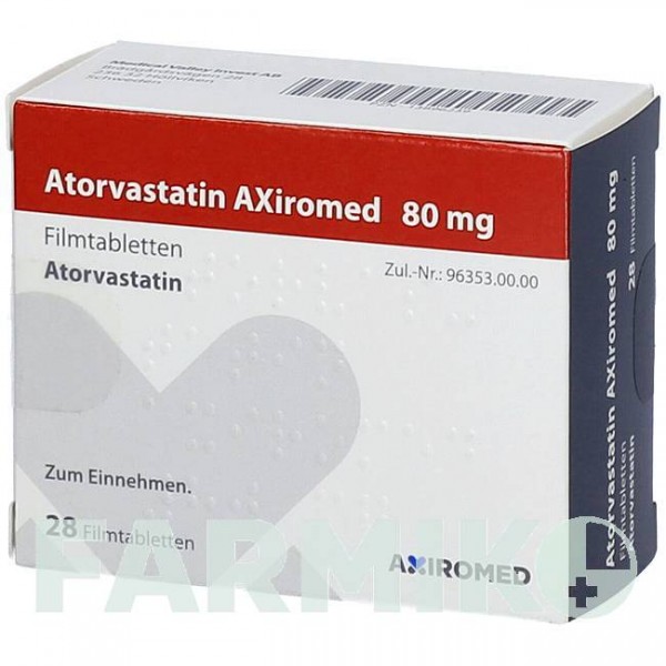 АТОРВАСТАТИН (ATORVASTATIN) 80 мг таблетки 28 шт - Аторвастатин MEDICAL VALLEY INVEST