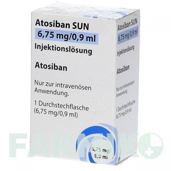 АТОЗИБАН (ATOSIBAN) 6,75 мг/0,9 мл розчин 1 шт - Атозибан SUN PHARMACEUTICALS