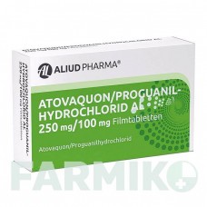 АТОВАКУН (ATOVAQUON) 250 мг/100 мг таблетки 12 шт - Прогуанил, Атоваквон ALIUD PHARMA