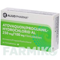 АТОВАКУН (ATOVAQUON) 250 мг/100 мг таблетки 36 шт - Прогуаніл, Атоваквон ALIUD PHARMA