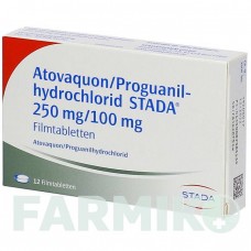 АТОВАКУН (ATOVAQUON) 250 мг/100 мг таблетки 12 шт - Прогуанил, Атоваквон STADAPHARM