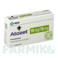 АТОЗЕТ (ATOZET) 10 мг/10 мг таблетки 30 шт - Аторвастатин, Эзетимиб ORGANON