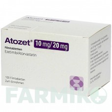 АТОЗЕТ (ATOZET) 10 мг/20 мг таблетки 100 шт - Аторвастатин, Езетиміб AXICORP PHARMA