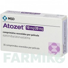 АТОЗЕТ (ATOZET) 10 мг/20 мг таблетки 30 шт - Аторвастатин, Езетиміб EMRA-MED