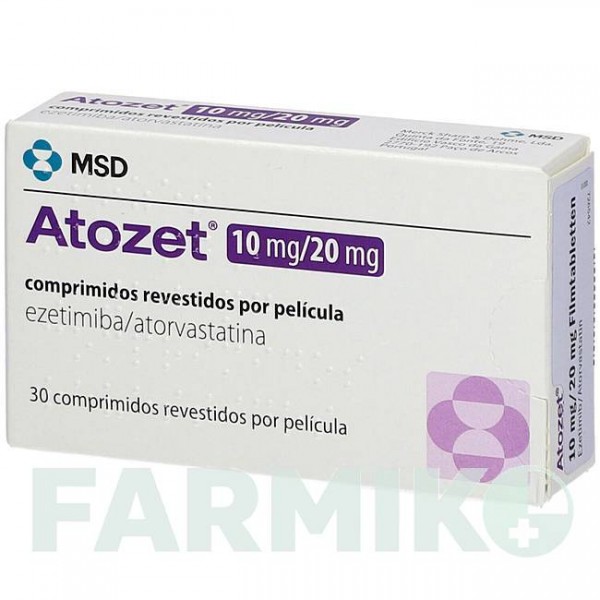 АТОЗЕТ (ATOZET) 10 мг/20 мг таблетки 30 шт - Аторвастатин, Езетиміб EMRA-MED