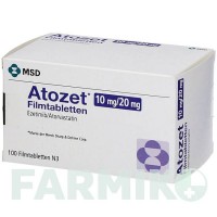 АТОЗЕТ (ATOZET) 10 мг/20 мг таблетки 100 шт - Аторвастатин, Езетиміб EMRA-MED
