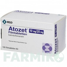 АТОЗЕТ (ATOZET) 10 мг/20 мг таблетки 100 шт - Аторвастатин, Езетиміб EMRA-MED