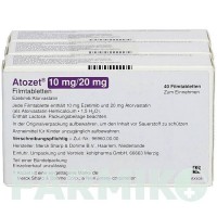 АТОЗЕТ (ATOZET) 10 мг/20 мг таблетки 100 шт - Аторвастатин, Эзетимиб KOHLPHARMA
