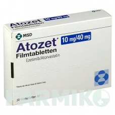 АТОЗЕТ (ATOZET) 10 мг/40 мг таблетки 100 шт - Аторвастатин, Езетиміб EMRA-MED
