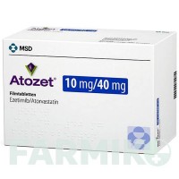 АТОЗЕТ (ATOZET) 10 мг/40 мг таблетки 30 шт - Аторвастатин, Езетиміб ORGANON