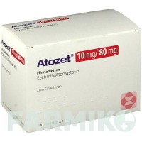 АТОЗЕТ (ATOZET) 10 мг/80 мг таблетки 100 шт - Аторвастатин, Езетиміб AXICORP PHARMA