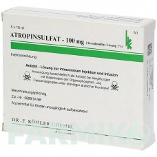 АТРОПИНСУЛЬФАТ (ATROPINSULFAT) 100 мг ампулы 25x10 мл - Атропин DR.F.KOHLER CHEMIE