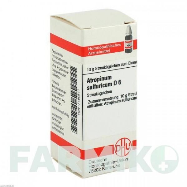 АТРОПИНУМ СУЛЬФУРИКУМ (ATROPINUM SULFURICUM) D 6 глобули 10 г - Гомеопатия DHU