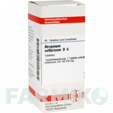 АТРОПИНУМ СУЛЬФУРИКУМ (ATROPINUM SULFURICUM) D 6 таблетки 80 шт - Гомеопатия DHU