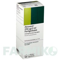 АТРОВЕНТ (ATROVENT) 250 мкг/2 мл розчин 50x2 мл - Іпратропію бромід BOEHRINGER INGELHEIM