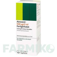 АТРОВЕНТ (ATROVENT) 500 мкг/2 мл розчин 50x2 мл - Іпратропію бромід BOEHRINGER INGELHEIM