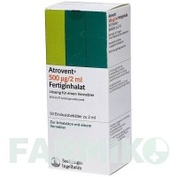 АТРОВЕНТ (ATROVENT) 500 мкг/2 мл раствор 50x2 мл - Ипратропия бромид PHARMA GERKE