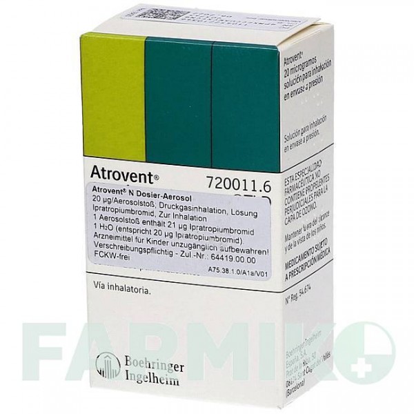 АТРОВЕНТ (ATROVENT) аэрозоль 10 мл - Ипратропия бромид AXICORP PHARMA