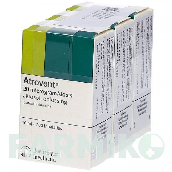 АТРОВЕНТ (ATROVENT) аэрозоль 3x10 мл - Ипратропия бромид CC PHARMA