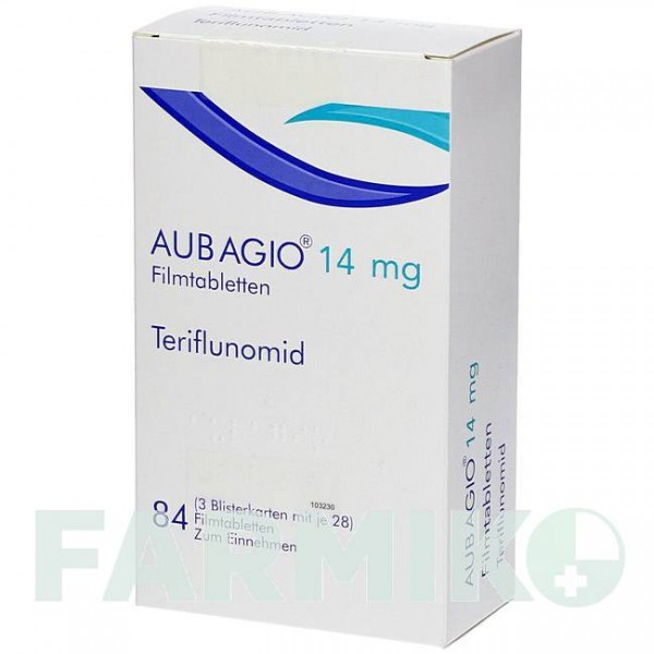 АУБАГИО (AUBAGIO) 14 мг таблетки 28 шт - Терифлуномид AXICORP PHARMA