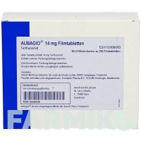 АУБАГІО (AUBAGIO) 14 мг таблетки 28 шт - Терифлуномід EUROPEAN PHARMA