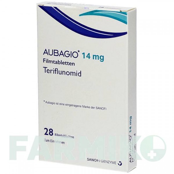 АУБАГИО (AUBAGIO) 14 мг таблетки 28 шт - Терифлуномид KOHLPHARMA