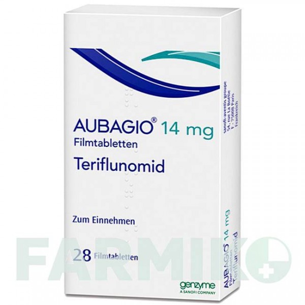 АУБАГИО (AUBAGIO) 14 мг таблетки 28 шт - Терифлуномид SANOFI