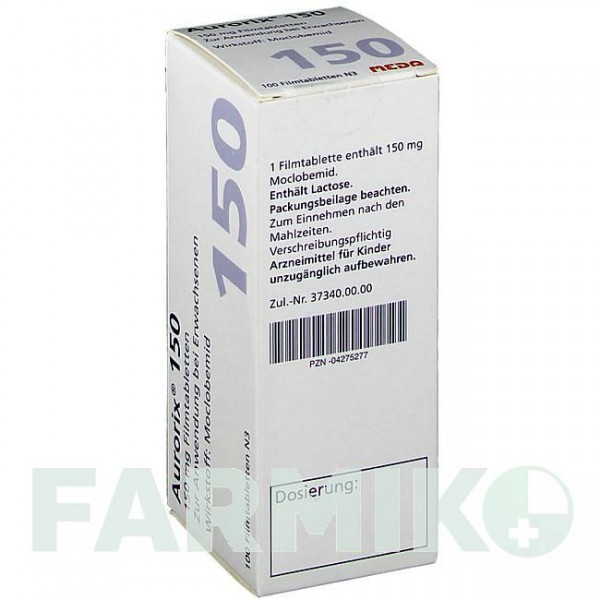 АУРОРИКС (AURORIX) 150 таблетки 100 шт - Моклобемид MEDA PHARMA