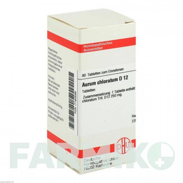 АУРУМ ХЛОРАТУМ (AURUM CHLORATUM) D 12 таблетки 80 шт - Гомеопатия DHU