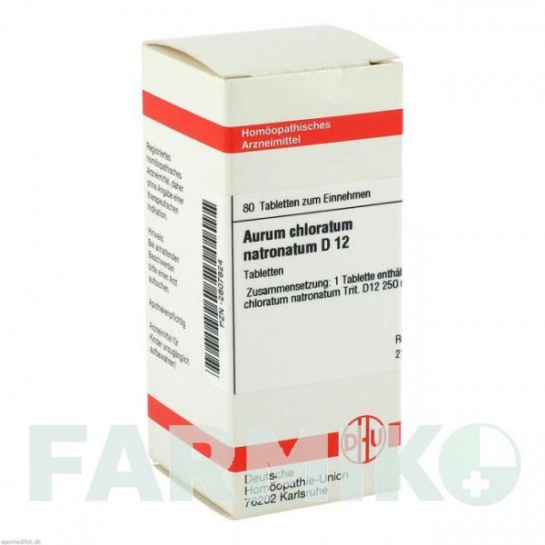 АУРУМ ХЛОРАТУМ (AURUM CHLORATUM) D 12 таблетки 80 шт - Гомеопатия DHU