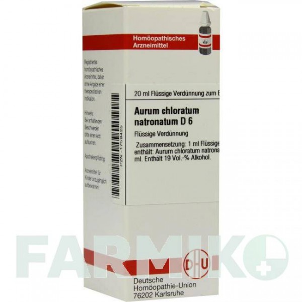 АУРУМ ХЛОРАТУМ (AURUM CHLORATUM) D 6 раствор 20 мл - Гомеопатия DHU