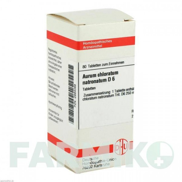 АУРУМ ХЛОРАТУМ (AURUM CHLORATUM) D 6 таблетки 80 шт - Гомеопатия DHU