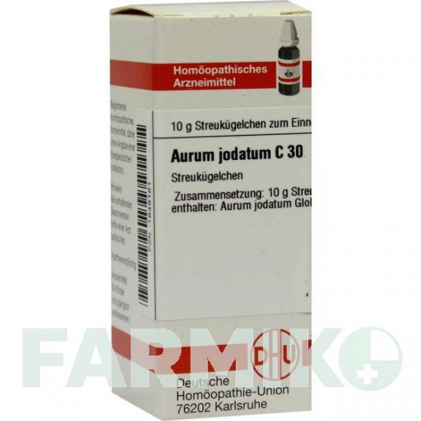 АУРУМ ЙОДАТУМ (AURUM JODATUM) C 30 глобули 10 г - Гомеопатия DHU